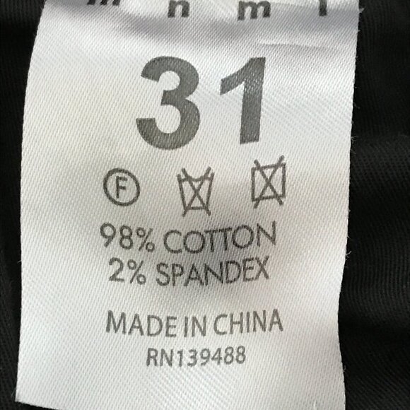 MNML Skinny Jeans Men 31x30 Black Mid Rise Zip Ankle Button Fly Stretch - Picture 4 of 12